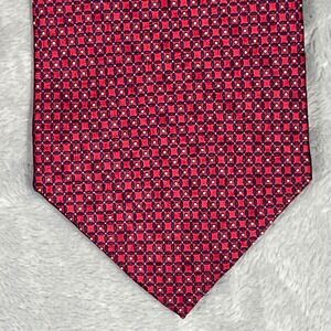 J Z Richards for Nordstrom Red Geometric Silk Tie Hand Crafted USA